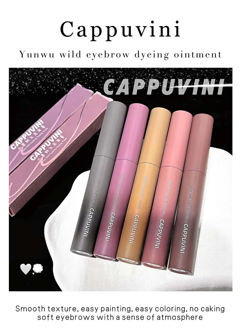 3D Augenbrauen-Färbecreme Langanhaltende Rosa-Braune Farbe Augenbrauen-Mascara Schweißfeste Wild Brow Enhancer Creme Make-up Kosmetik – Detail 1