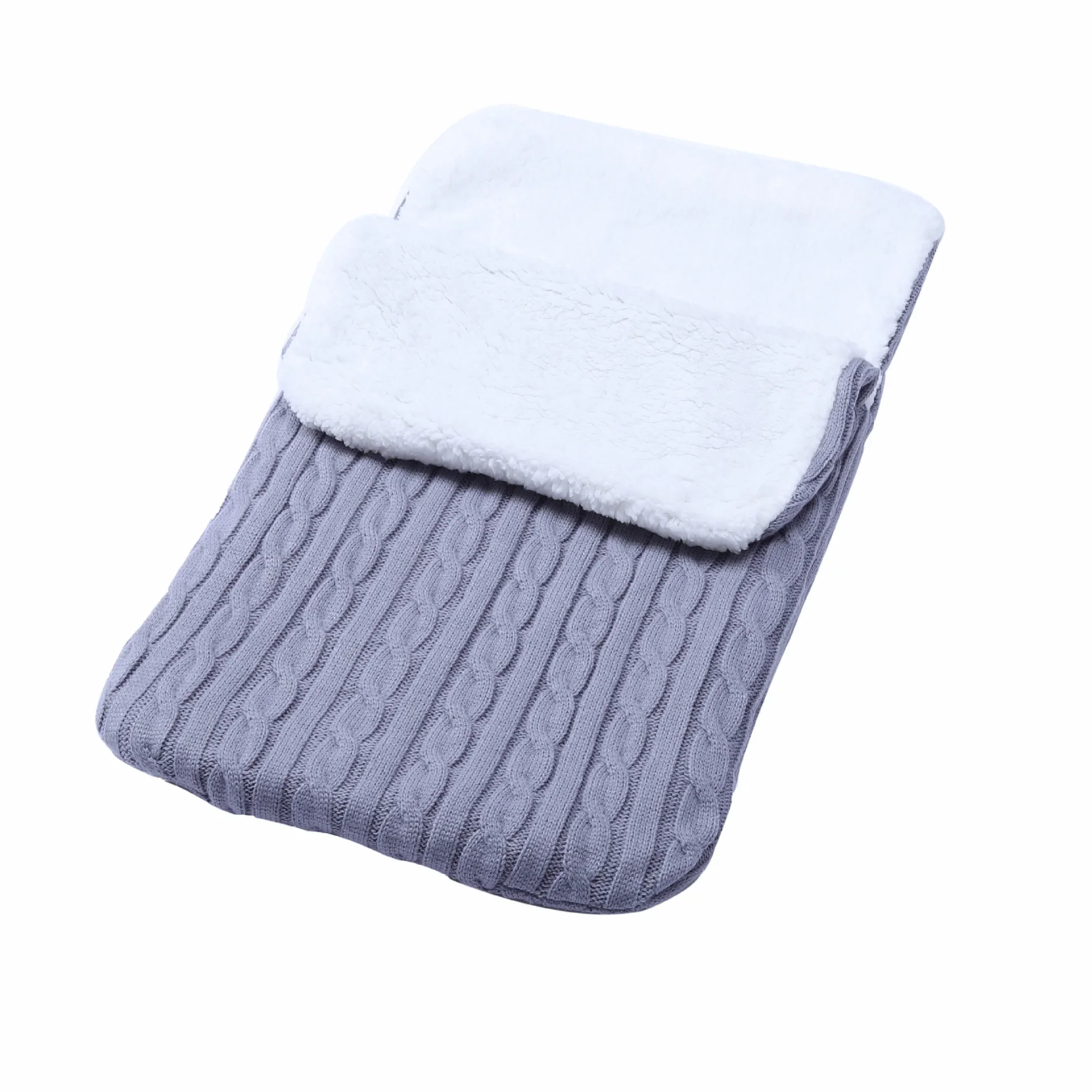 

Newborn Sleeping Bag Baby Winter Stroller Wrap Blanket Footmuff Thick Warm Knit Crochet Swaddle Toddler Little Baby Sleep Sack