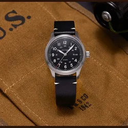 Baltany Vintage Men's Mechanical Homage Watches NH35 Automatic Sapphire Waterproof Calendar Military Field Watch reloj hombre