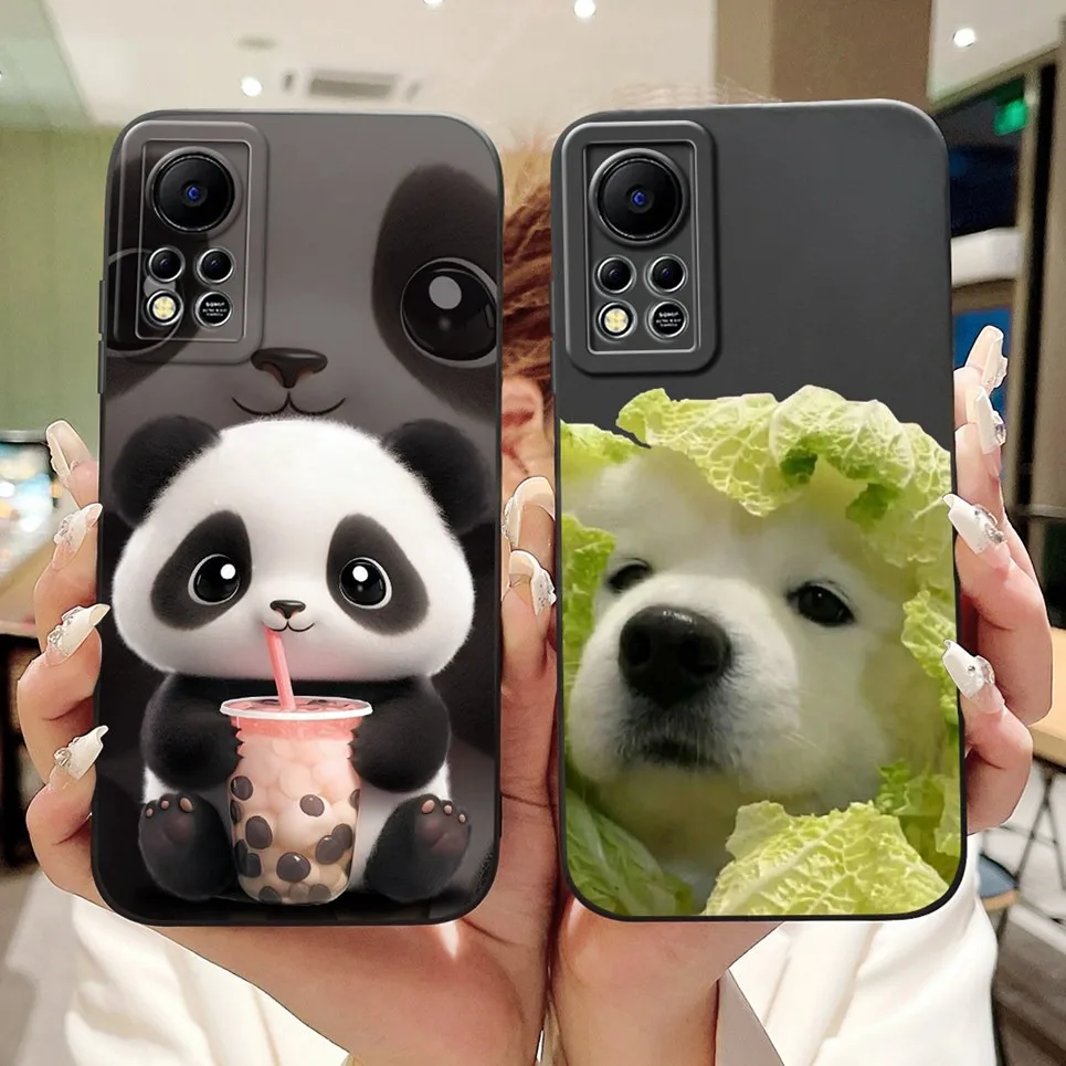 Luxury Fashion Back Cover For Infinix Hot 11S NFC  Hot 11 G37 Coque For Infinix X689F Hot 10S NFC Phone Case Rabbit Cat Bumper