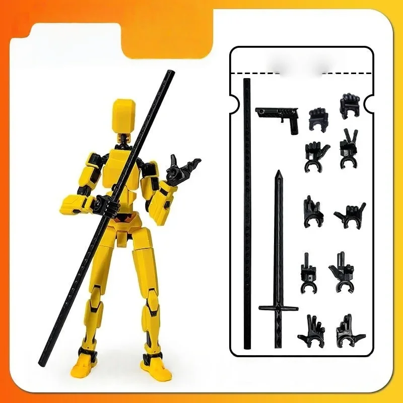 20cm Large 3D Printed Multi-Jointed Movable Figure 13 Action Figures Full Body Assembly Completed Dummy DIY Decompression Birthd