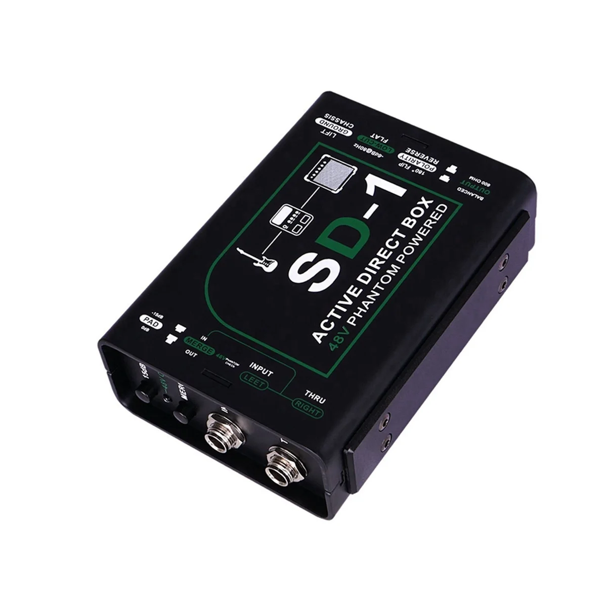 ABJZ SD-1 Professional Active DI Box for Guitars Mono Instrument Direct Box Sound Enhancement for Studio and Stage