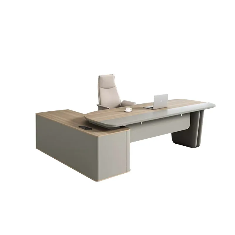 Simple desk, modern manager, president, office desk and chair combination, large desk, high-end office furniture