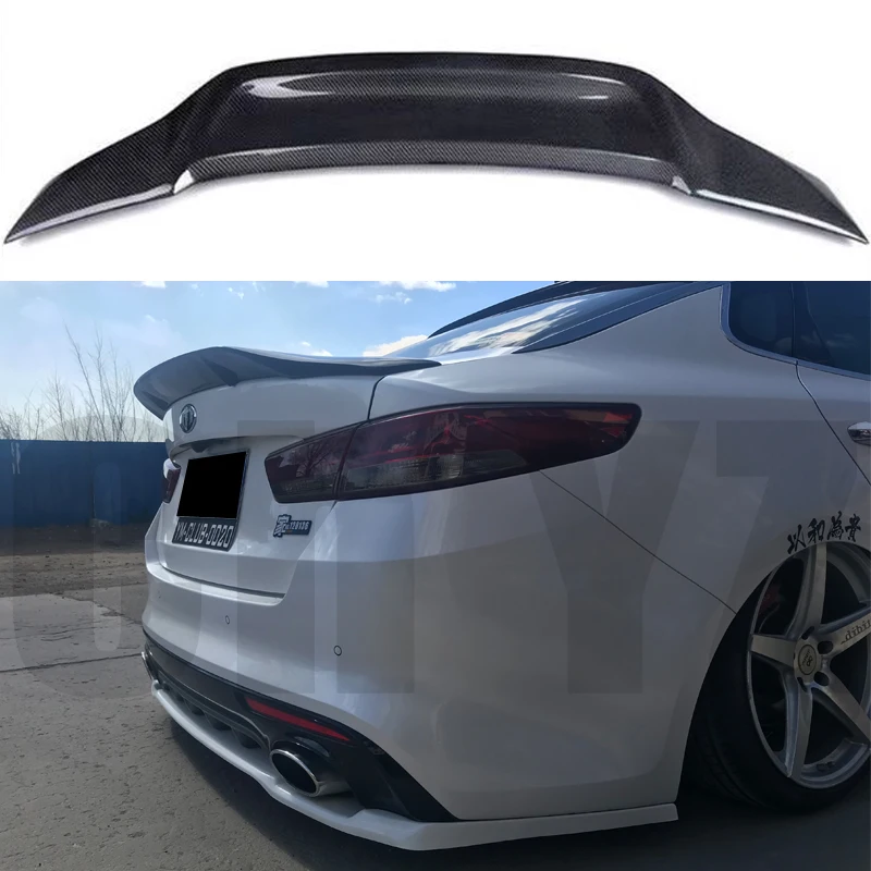 Fit For Kia K5 Optima 2016 2017 2018 2019 ABS / Carbon Fiber Exterior Rear Spoiler Tail Trunk Boot Wing Decoration Car Styling