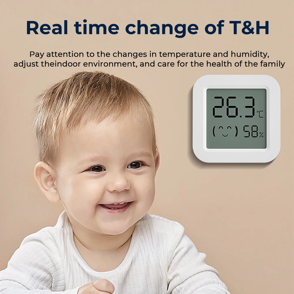 1PCS Smart Temperature Humidity Sensor Tuya Indoor Hygrometer Thermometer Bluetooth-compatible for Alexa Google Smart Life APP