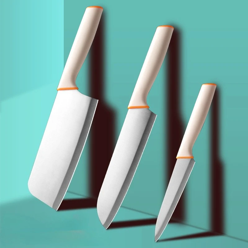 3-PCS Kitchen Knife Sets Stainless Steel Blade Cooking Knives Set Household Lady Cooking Tools Baby Food Knife Easy Cleaning