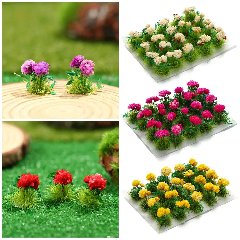 Gift DIY Accessories Wargame Material Micro Landscape Static Grass Tufts Scene Model Miniature Flower Cluster Sand Table Layout