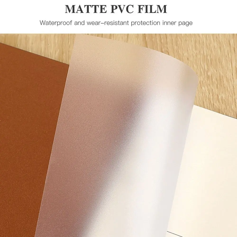 Weekly Planner 80 Sheets A5 English Notepad English Soft PU Leather Cover Handbook Horizontal Line Wear-resistant Diary Gifts