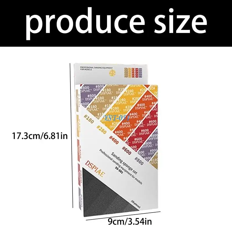 E15A 1Set Soft Sandpaper Sponge Set With 5 Thickness Option For Curved Front Sanding And Scratch Removal