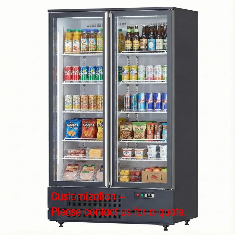 custom.Commercial Vertical Display Freezer with Sliding Glass Door Refrigeration Equipment Fridge