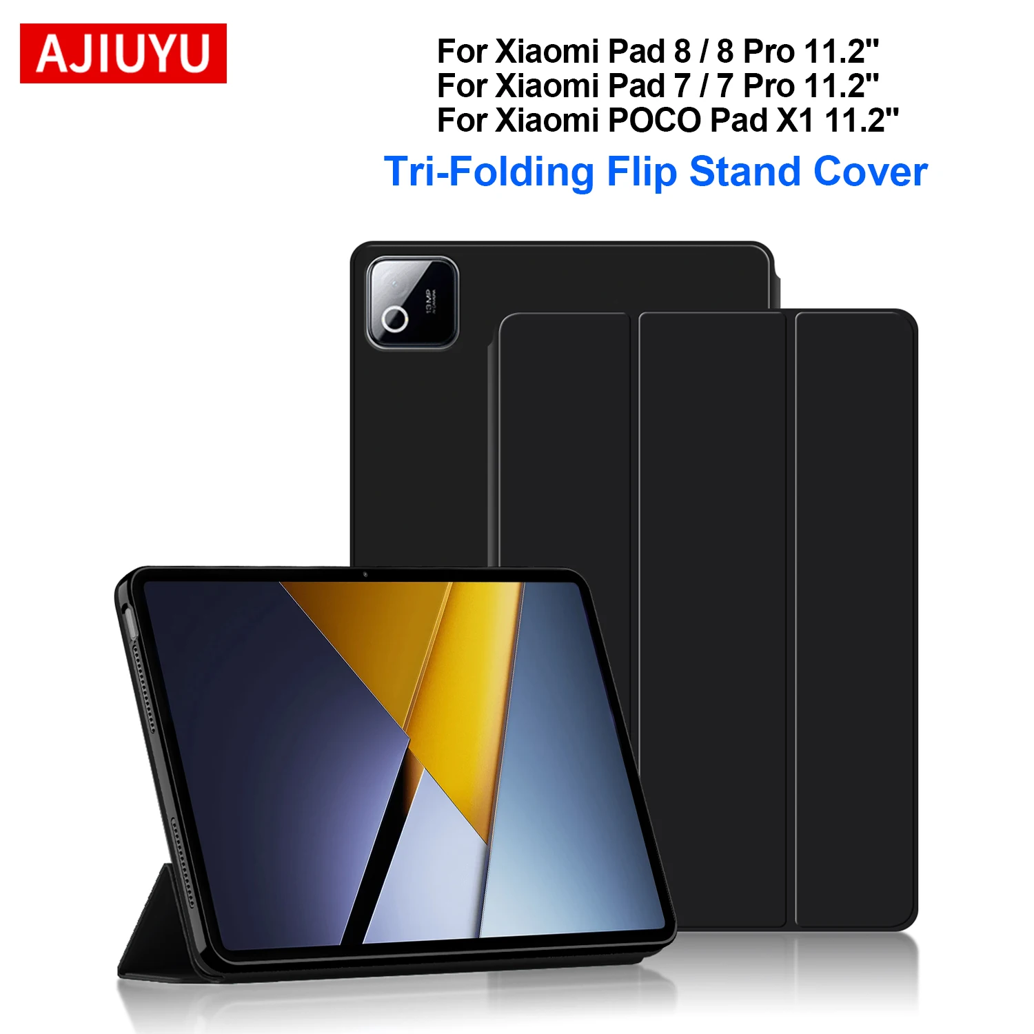 

Чехол-книжка из искусственной кожи для планшетов Xiaomi Pad 7/7 Pro 11.2 дюйма, Xiaomi Pad 8/8 Pro, POCO Pad X1 11.2 дюйма, с функцией подставки