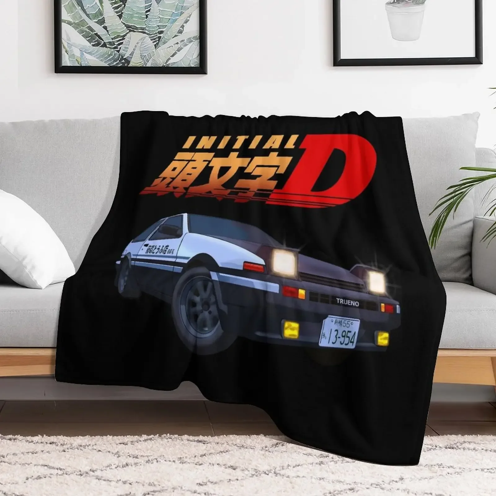 

Initial D Throw Blanket Decorative Beds Thin Hairys funny gift Blankets