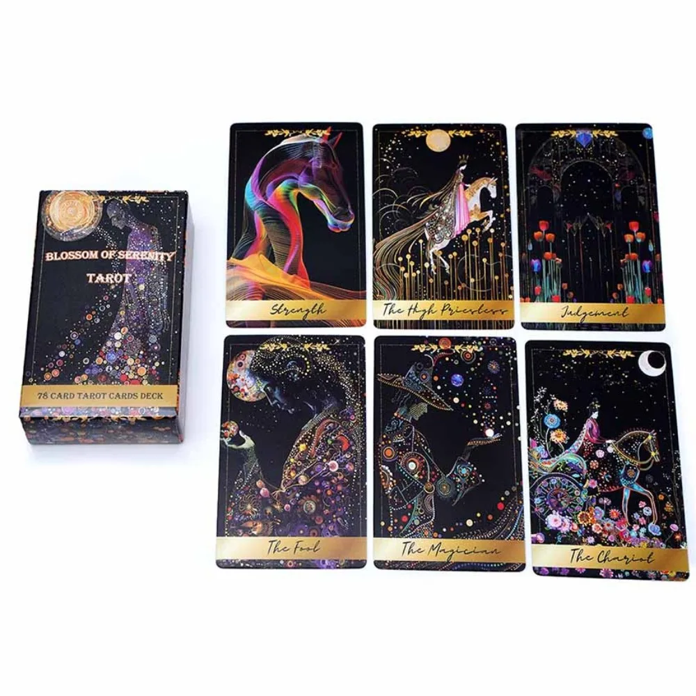 10.3*6cm Blossom of Serenity Tarot Deck 78 Pcs Tarot Cards