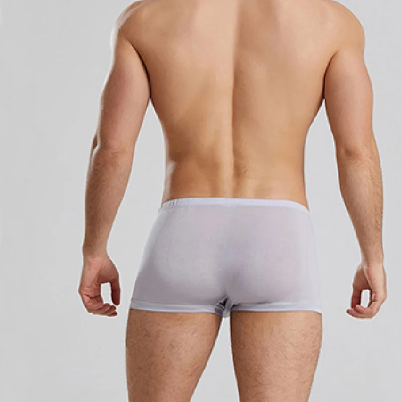 100% natural silk knitted underwear men,pure silk knitted mid-waist male boxers,plus size soft silk boxer,L-6XL