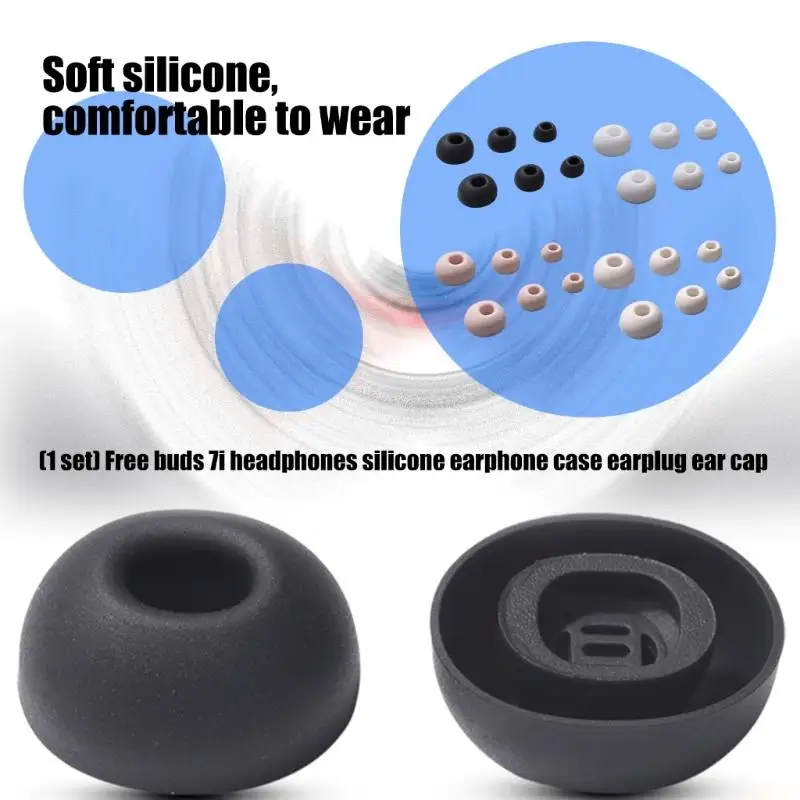 B03F Soft Silicone Ear Tip Sleeves Enhancing Bass For Wireless Earbuds Comfortable