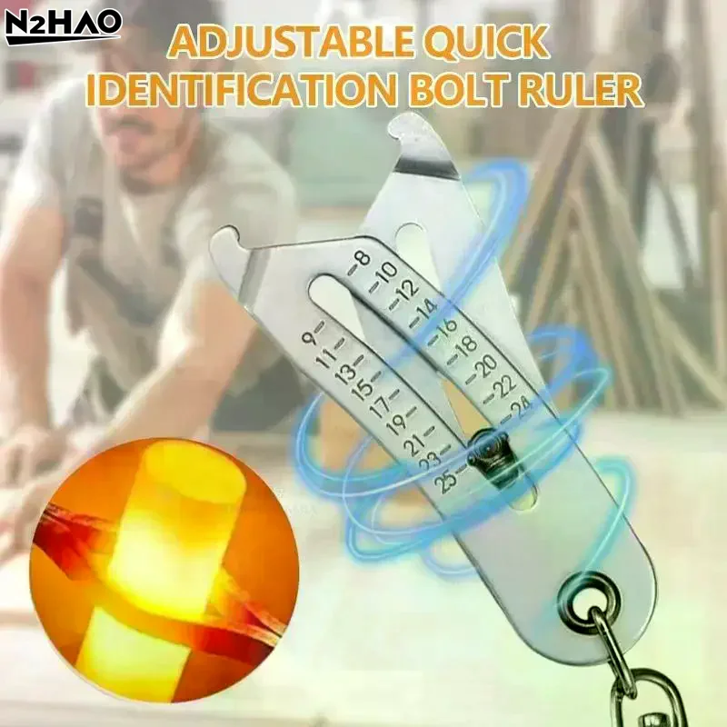 

Portable Precision Thread Size Inspection Tool With Keychain Gauge Measuring Instrument For Easy Carrying And Quick Detection