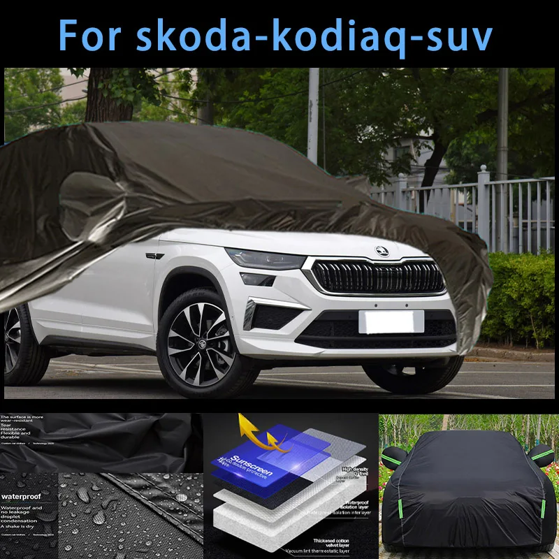 

Для skoda-kodiaq-suv наружная защита, полные автомобильные Чехлы, снежный чехол, Солнцезащитный водонепроницаемый пыленепроницаемый внешний автомобильный аксессуар