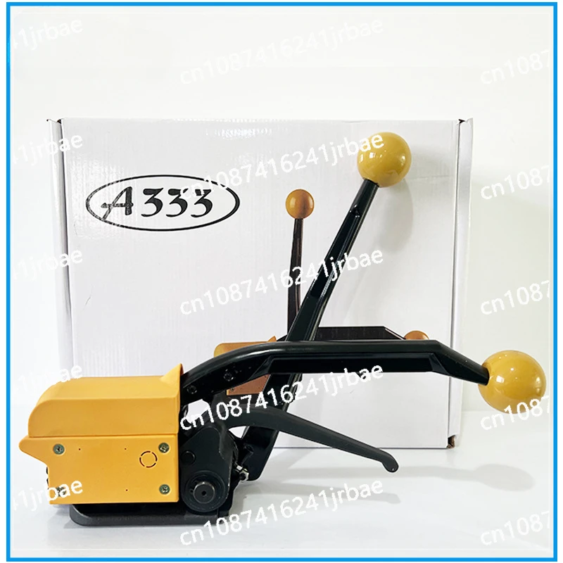 A333 Manual steel belt buckle-free baler, portable iron packaging belt buckle-free manual strapping machine