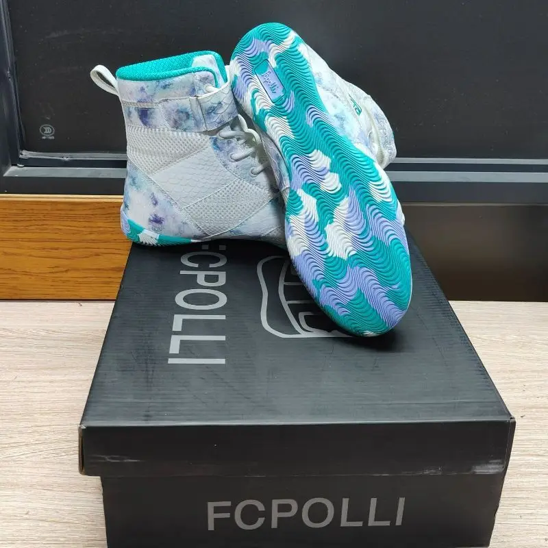 

Original Brand Professional Boxing Fighting Boots Competition Sport Fighting Shoe Designer Hook & Loop Gym Training Shoe