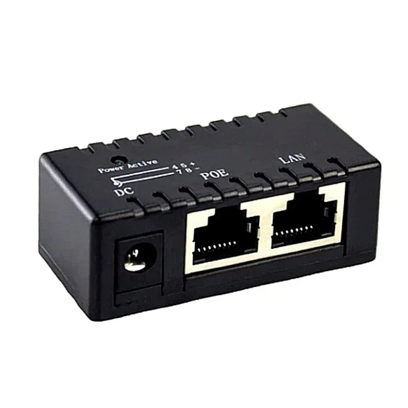 10/100Mbps 5V-48V POE Power Adapter Ethernet Injector Splitte for RJ45 Interface for IP Camera POE Adapter Module Accessories