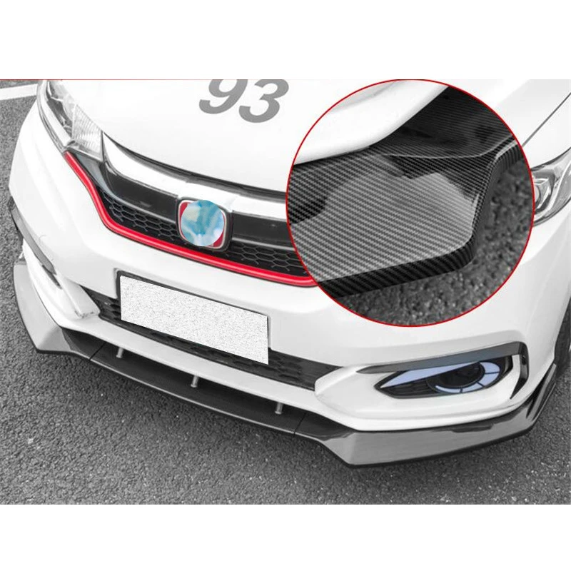 

For Honda Fit Jazz 2018 2019 2020 Year ABS Front Bumper Diffuser Lip Splitter Anti-Collision Accessories Body Kit