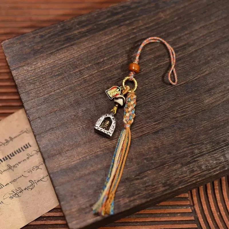 Bracelet Hand String Tibetan Personality Creative Bag Hanging Accessories Zaji Ram Ga Black Box Keychain Mobile Phone Pendant