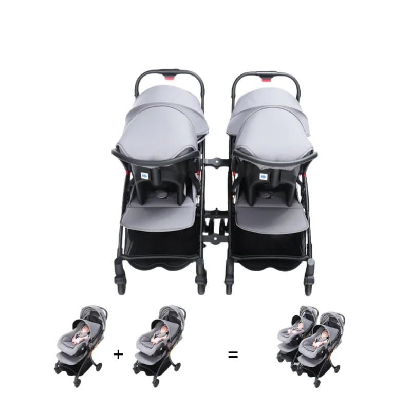 

Baby Twin Pram High Quality Newborn Folding Sun Shade Twin Baby Stroller For 0-3 Years