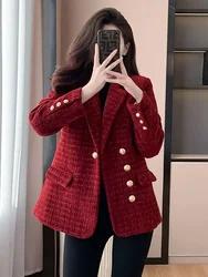 Luxury Brand Blazers Women Clothing Autumn Winter Jacket Button Office Ladies Coat Design Jacket Long Sleeve Outerwear Suits New