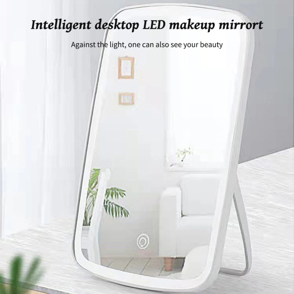 Tragbarer Make-up-Spiegel mit LED-Licht, 3-Farben-Licht, Kosmetikleuchte, zusammenklappbarer Schminkspiegel, Licht, Beauty-Tools