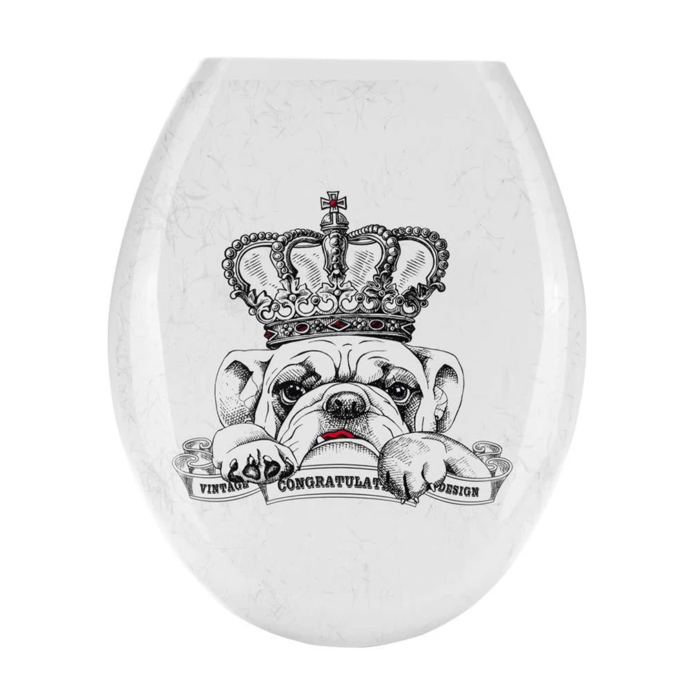 

1 шт., утолщенная крышка унитаза с принтом, U-образная форма, универсальный домашний светильник для ванной комнаты, общий чехол на сиденье унитаза, водонепроницаемый, коррозионный