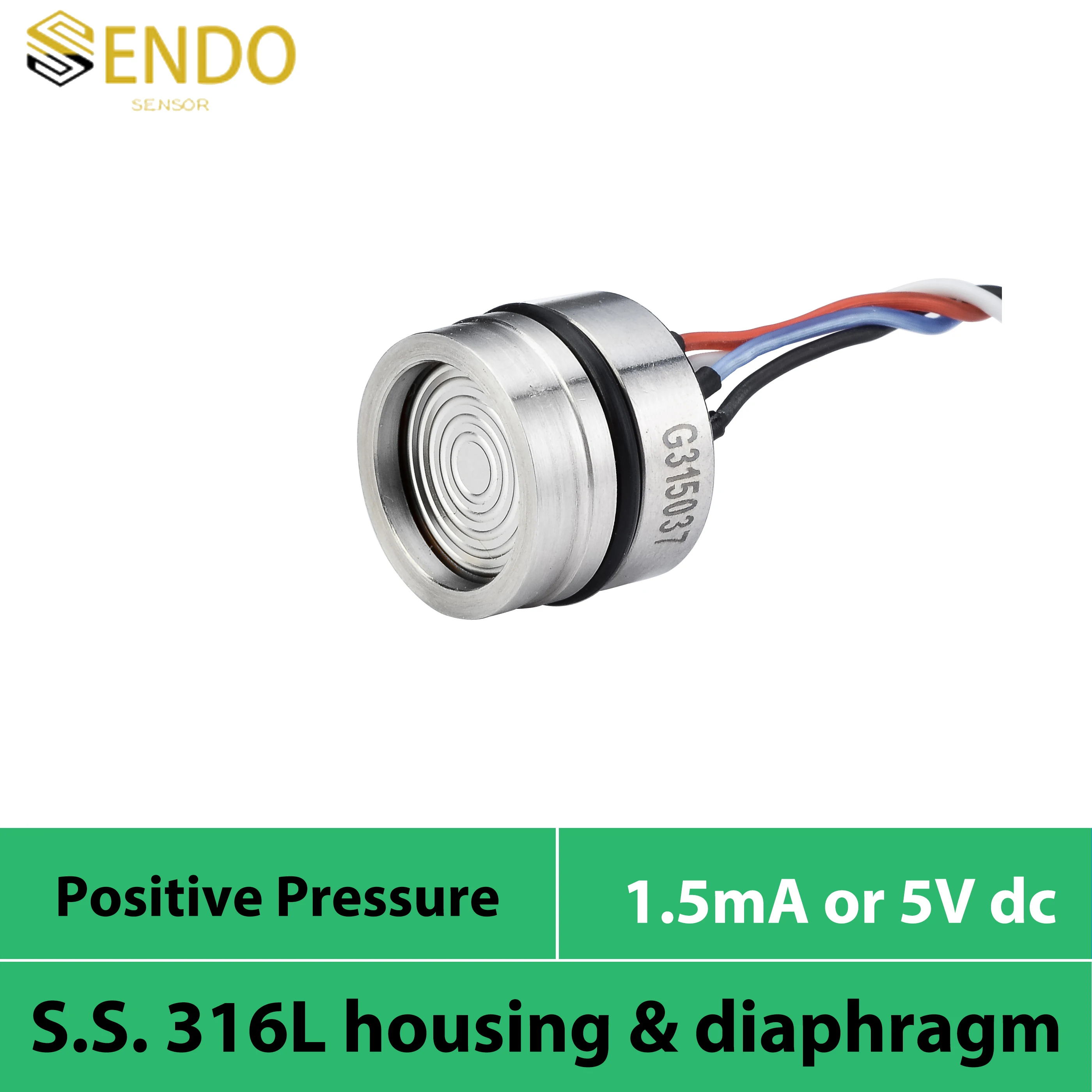 

Pressure sensor cells transducer DC 5V or 1.5mA supply 20kpa 100mbar 10 bar 1.6mpa 1 mpa mV signal output AISI 316L diaphragm