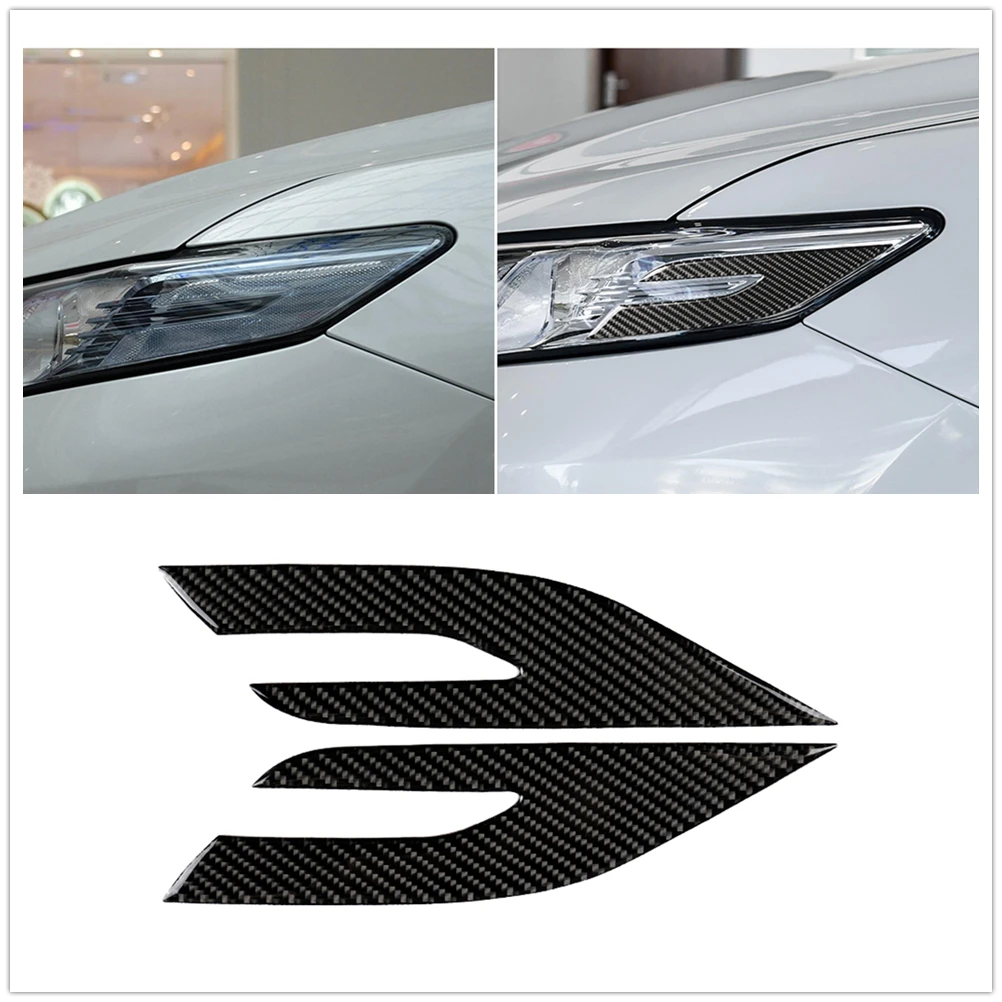 

Headlight Cover Eye Edge Trim Headlamp Shell Front Head Light Lamp Sticker Eyebrow For Toyota Camry 2018-2020