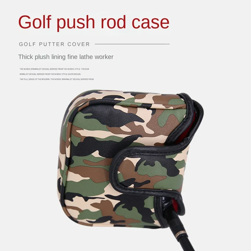 Camouflage Golf Club Sleeve Push Rod Protective Cover for Men and Women Sleeve Scratch-Resistant Thickened Pu Cloth