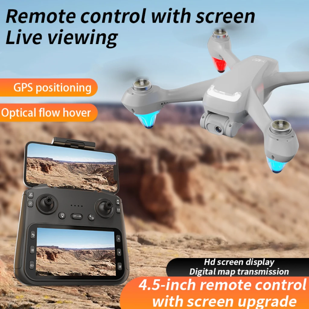 

2025 AE9EVO New Drone Gps Rc 8k Dual Camera 5g Laser Avoid Obstacles 4.5 Inch Lcd Smart Screen Control Long Endurance Rc Toy