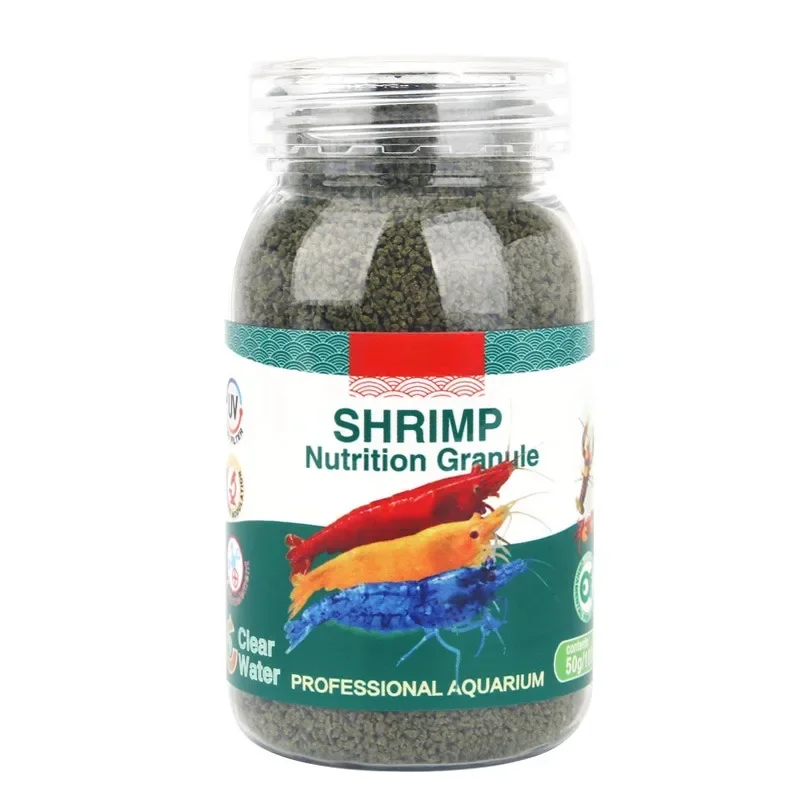 Alimento Especial para Camarones Ornamentales, 100 ml, 50 g, Nutrición de Color Mejorada, Alimento para Cangrejos, Camarones de Carapa Negra Cristal