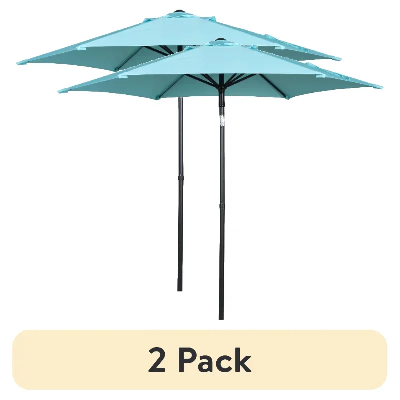 

new (2 pack) 7.5' Push-up and Tilt Patio Umbrella-Home