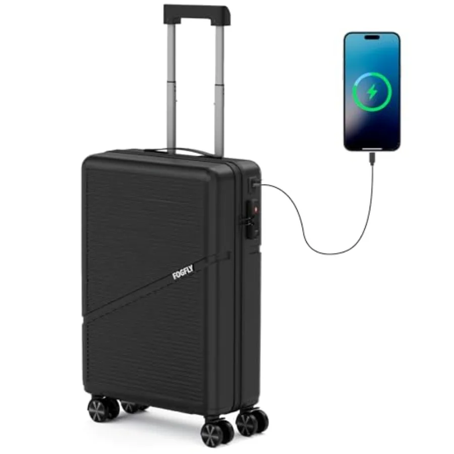 

Carry On Luggage Airline Approved 20 Inch Hardside Suitcase with Spinner Wheels, Lightweight PC Rolling Luggage with TSA Lock a