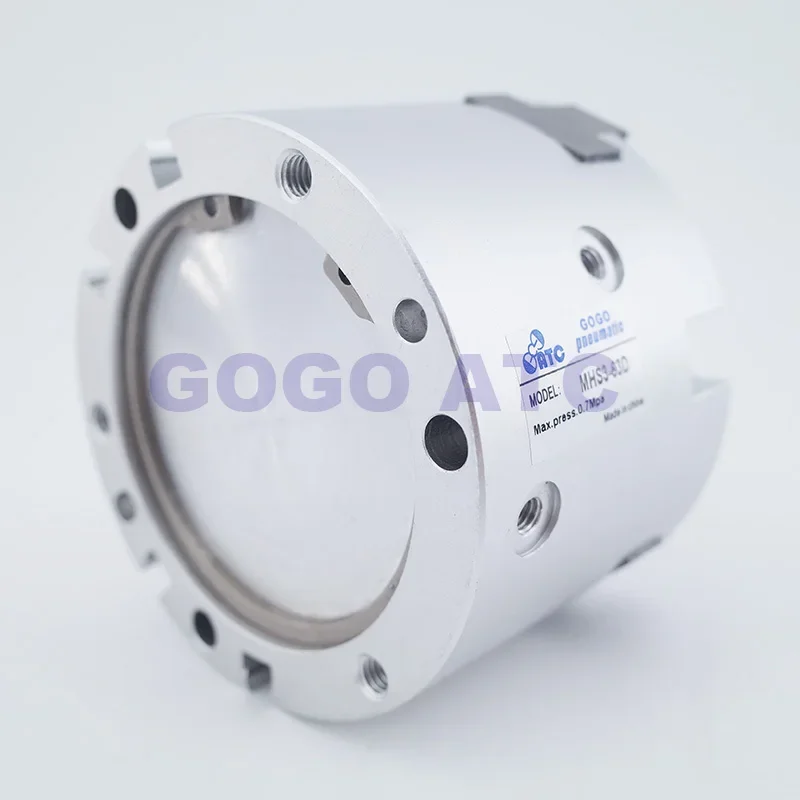 GOGO High quality double acting pneumatic gripper MHS3-80D SMC type Parallel Style Air Gripper 3-Finger Type