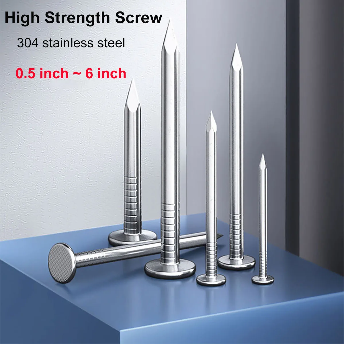 5-100pcs Concrete Nails 304 Stainless Steel Cement Nail High Strength Screws Brick Steel Nail Wall Nail for Hanging Picture