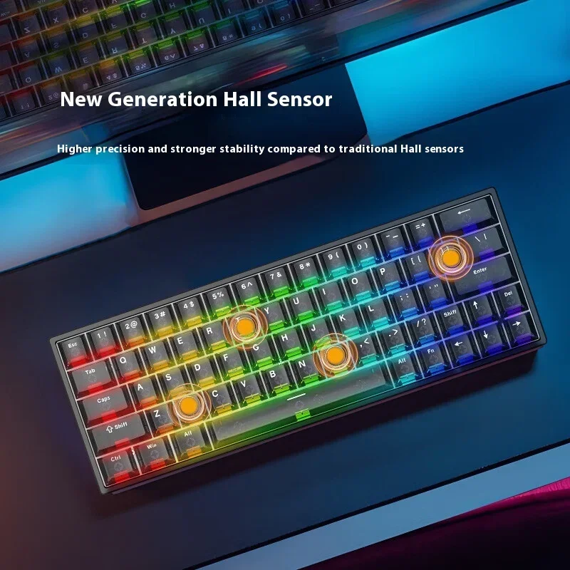 

Irok ND63 Ultra MAX Gaming Keyboard Hall Effect 0.001mm RT Accuracy 8kHz Polling Rate Dynamic SOCD MT TGL Hot Swappable Stablize