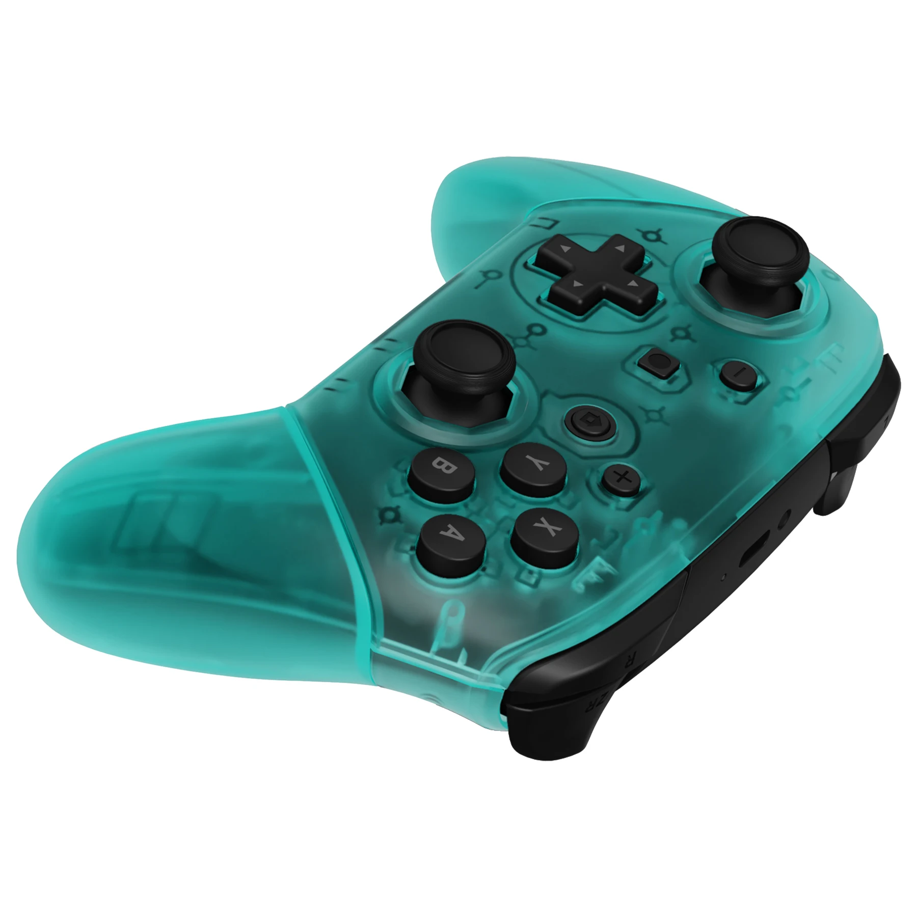 eXtremeRate เปลี่ยนเปลือกยึดสําหรับ NS Switch Pro Controller - สีเขียวมรกต การออกแบบไม้รั้วแปดเหลี่ยม