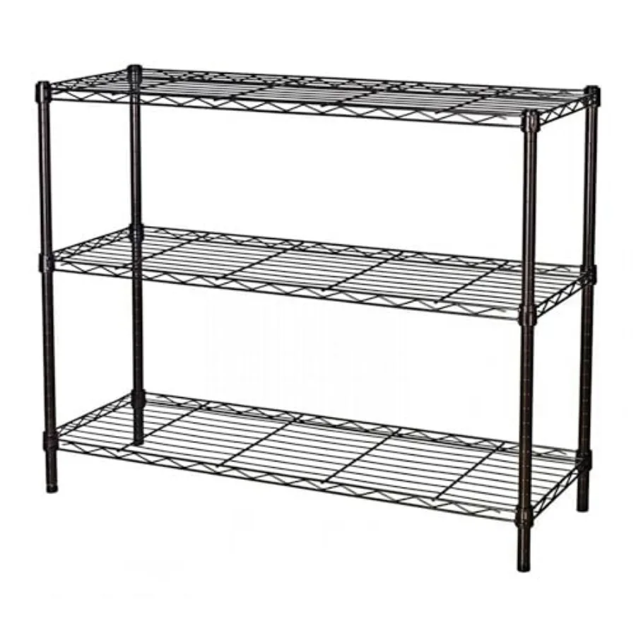 

Standing Shelving Units 36" W x 14" D x 32" H Metal Storage Shelves Adjustable Carbon Steel Wire Shelving Rack Display Shelf fo