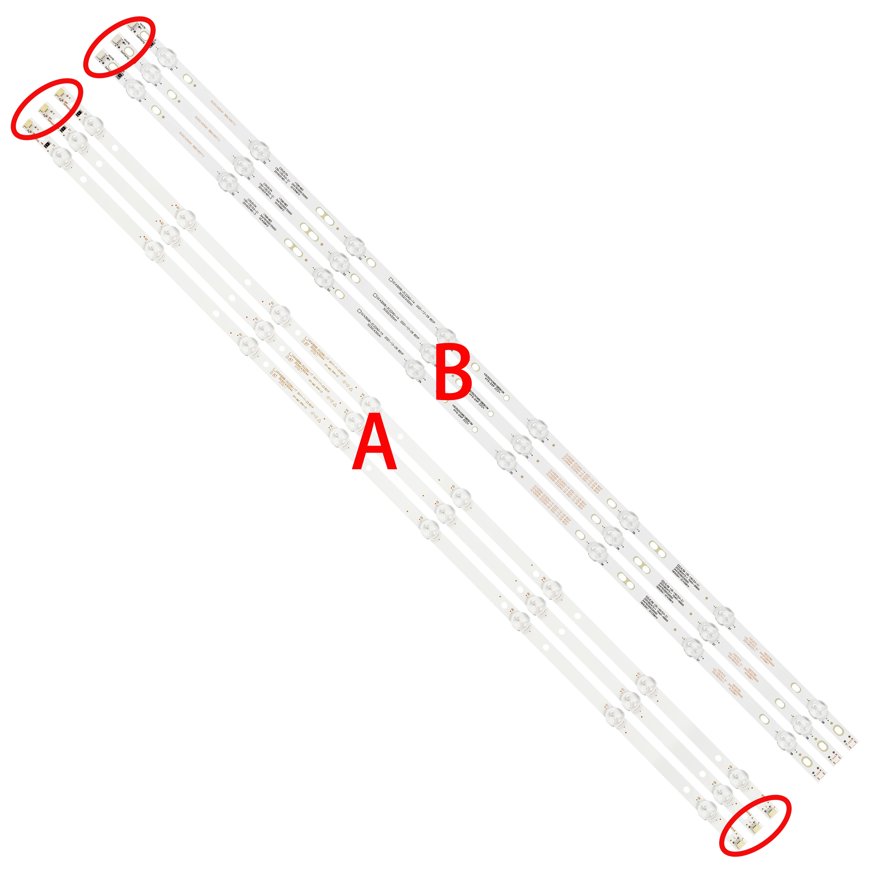 แถบไฟ LED สำหรับ UE43J5272AU UN43N5300AF UE43J5202AU UN43N5200AF UN43J5202AF UN43J5272AU GC43D08-ZC22AG-15 13 14 GC43D08-ZC22AG-23