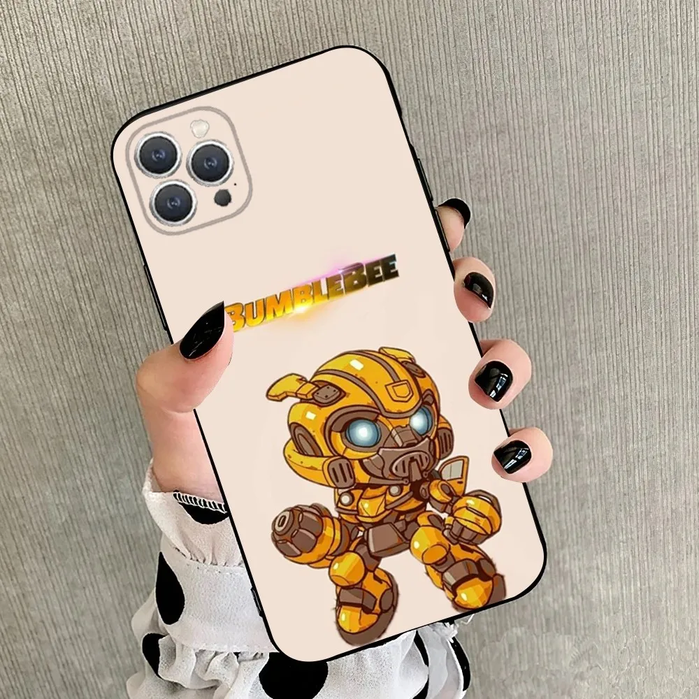 B-Bumblebees Car   Phone Case For iPhone 15,14,13,12,11,Plus,Pro Max,XS,X,XR,SE,Mini,8,7 Soft Silicone Black Cover image 2