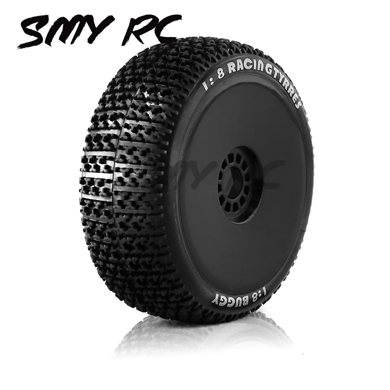 2pcs/4Pcs 1/8 4WD Nitro Off Road Buggy Tires Wheel Rims 17mm Hex for 1:8 Scale RC Car HSP HPI Kyosho ZD Hongnuo Redcat Traxxas