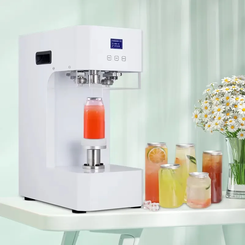 

Automatic and efficient beverage sealing machine Commercial cans Plastic cans Special sealing machine for milk tea soda