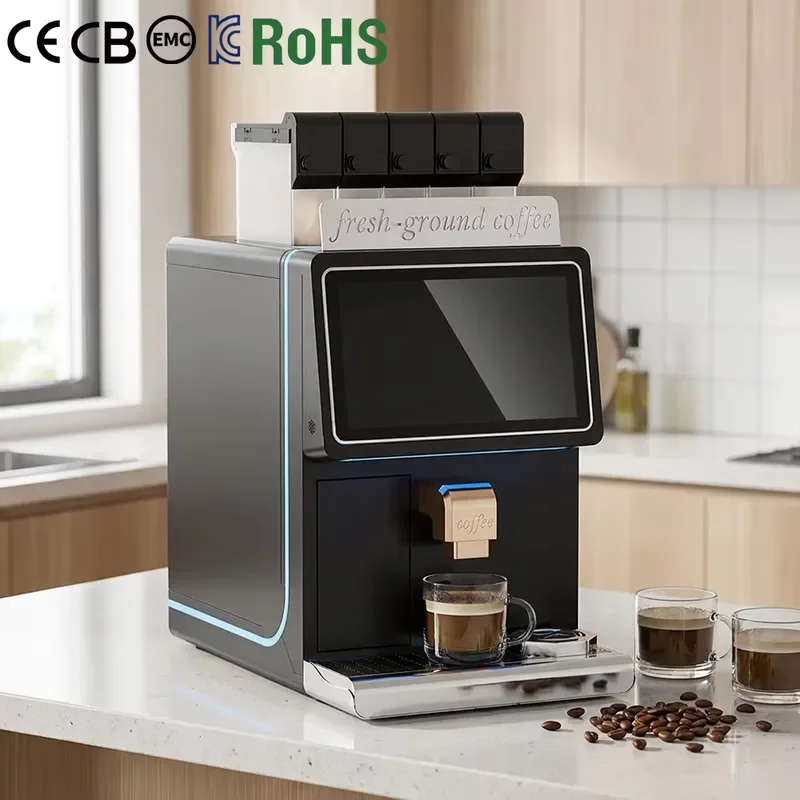 for Commercial Espresso Coffee Machine 15 Bar Dual Boiler Automatic Portafilter Electric Maker for Hotel Outdoor Car Use