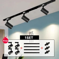Set Led Track Light Dimmable 12W 20W Wall Lamp AC165-265V Spotlight Luxury Home Decor Track lighting Fixture for Clothing Store