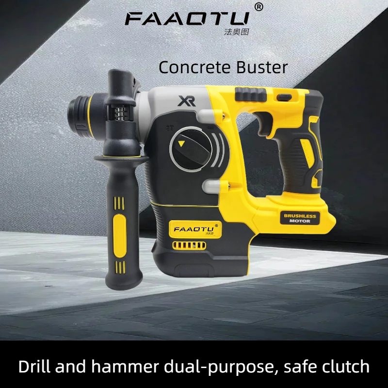 

Бесщеточный перфоратор FAAOTU DCH273, для аккумуляторов DW, энергия удара 2.1 Дж, 360 об/мин ° Эффективная ручная дрель для бетона, кирпича и камня