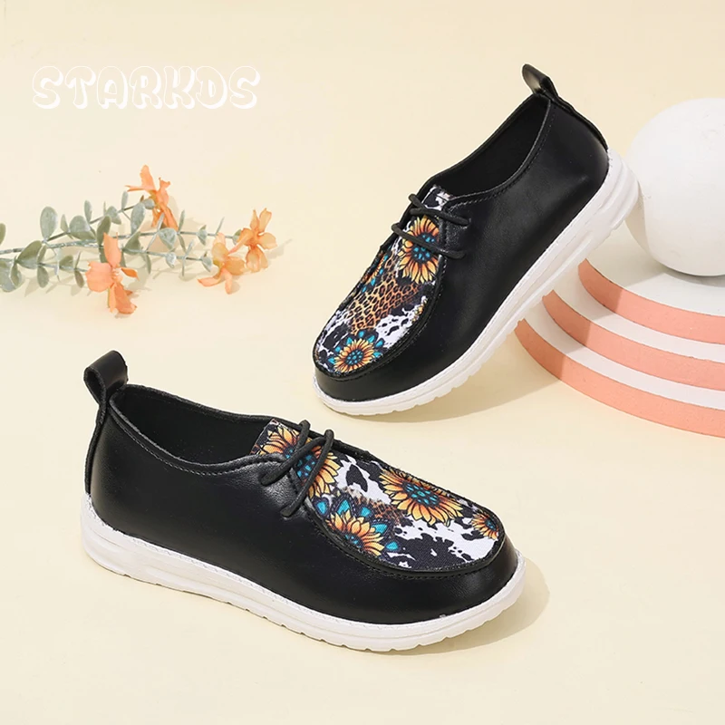Canvas Shoes Kids Light Weight Slip-on Flat Sneakers Boys Breathable Loafers Girls Brand Design Floral Print Moccasins